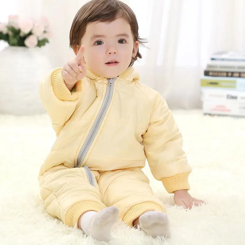 Children's Cotton Weatherproof And Cold Long-sleeved Quilted Romper Infant Infant One-piece Spacesuit Baby Coat