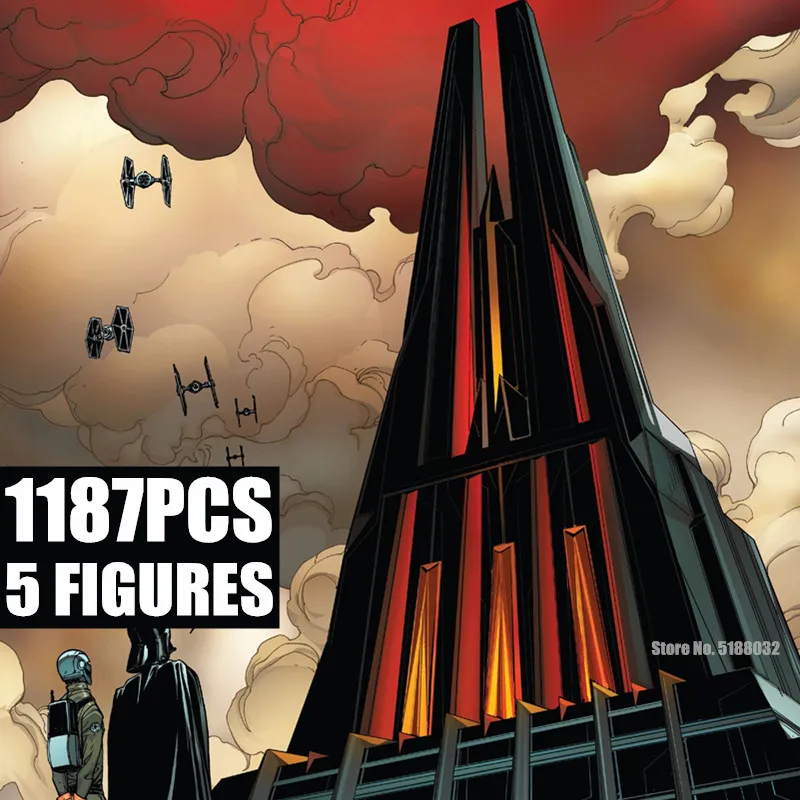 Новинка 1187 шт. фигурки Дарта дома Вейдера замок Звездный космос Вейдер войны