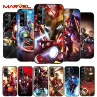 iron man cool marvel for huawei honor 30 20 10 9s 9a 9c 9x 8x max 10 9 lite 8a 7c 7a pro silicone soft black phone case