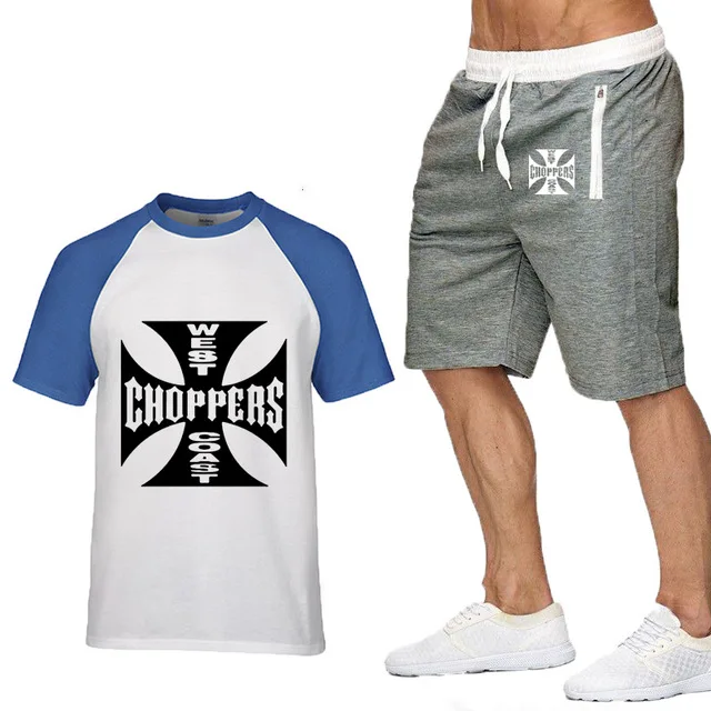 Костюм мужской хлопковый с короткими рукавами повседневная хлопковая рубашка и