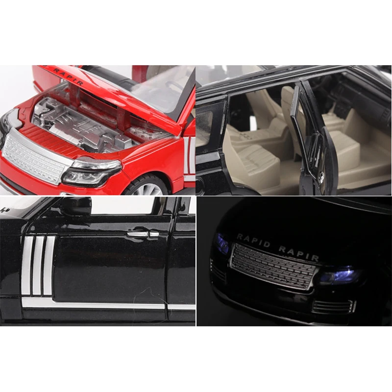 Игрушечный автомобиль из 1:24 сплава Range Rover внедорожник моделирование звук и