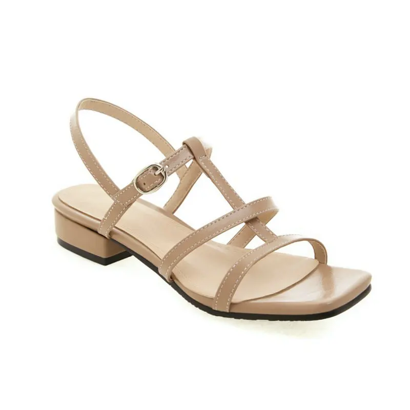 Женские сандалии гладиаторы ZawsThia желтые синие зеленые на низком квадратном