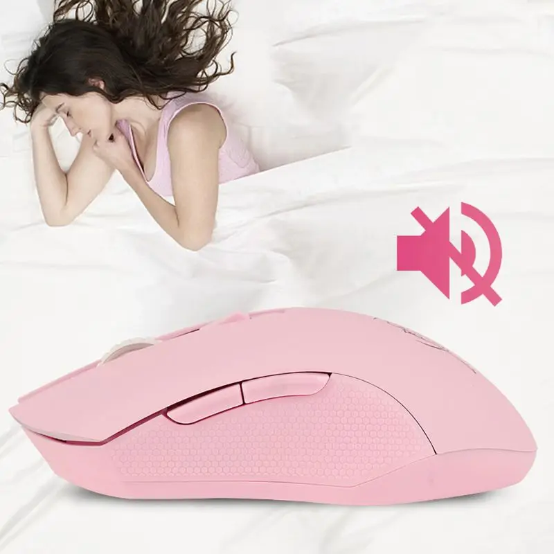 

Pink Silent LED Optical Game Mice 1600DPI 2.4G USB Wireless Mouse for PC Laptop