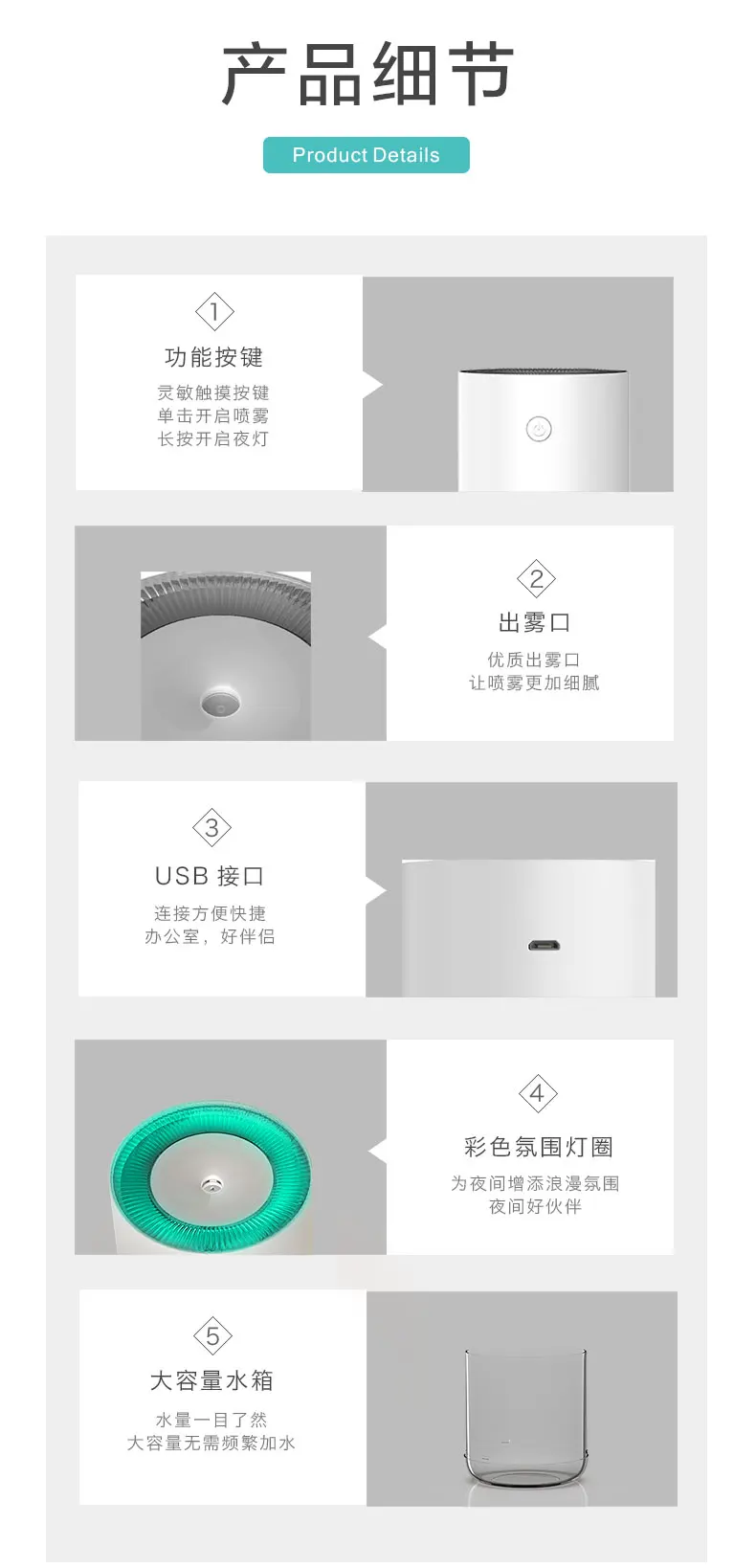 Последний дом, увлажнитель воздуха для автомобиля с USB мини-увлажнитель воздуха