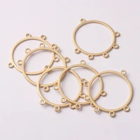 zinc alloy charms flat round shape hollow circle connector charms 6pcslot for diy tassel earrings making accessories