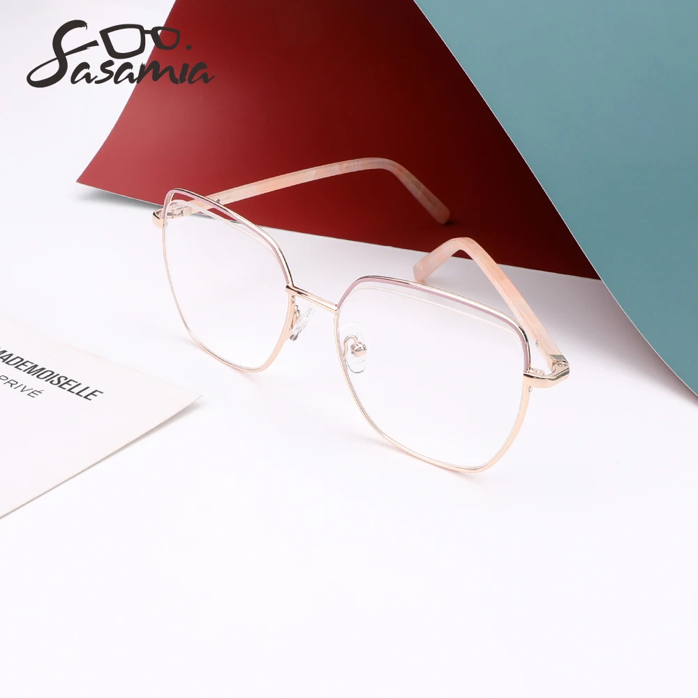 

SASAMIA, женские очки, женские, мужские, винтажные, оптические, по рецепту, для близорукости, металлические, женские очки, анти-синие очки MW3023