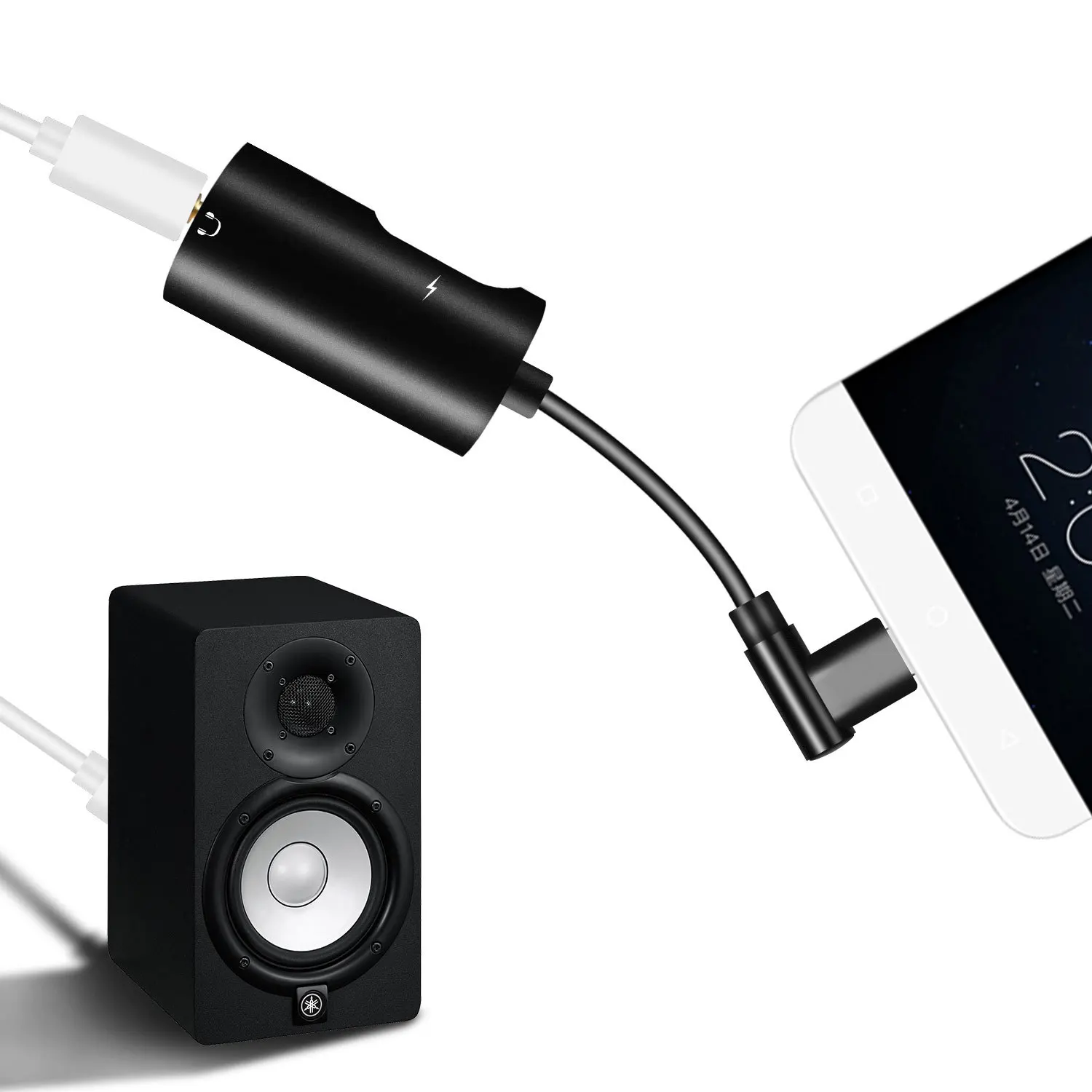 YSAGi 2 в 1 линейный контроль вызов локоть аудио адаптер зарядка прослушивание песни