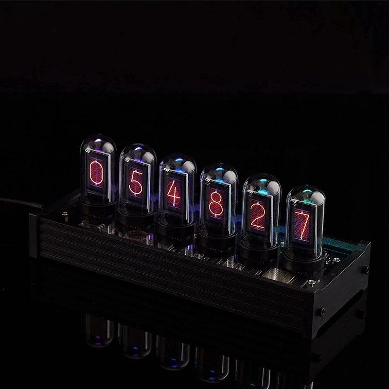 

Цифровые часы IPS Nixie Tube, электронный календарь, 6-значный ЖК-дисплей с отображением времени, лучший подарок