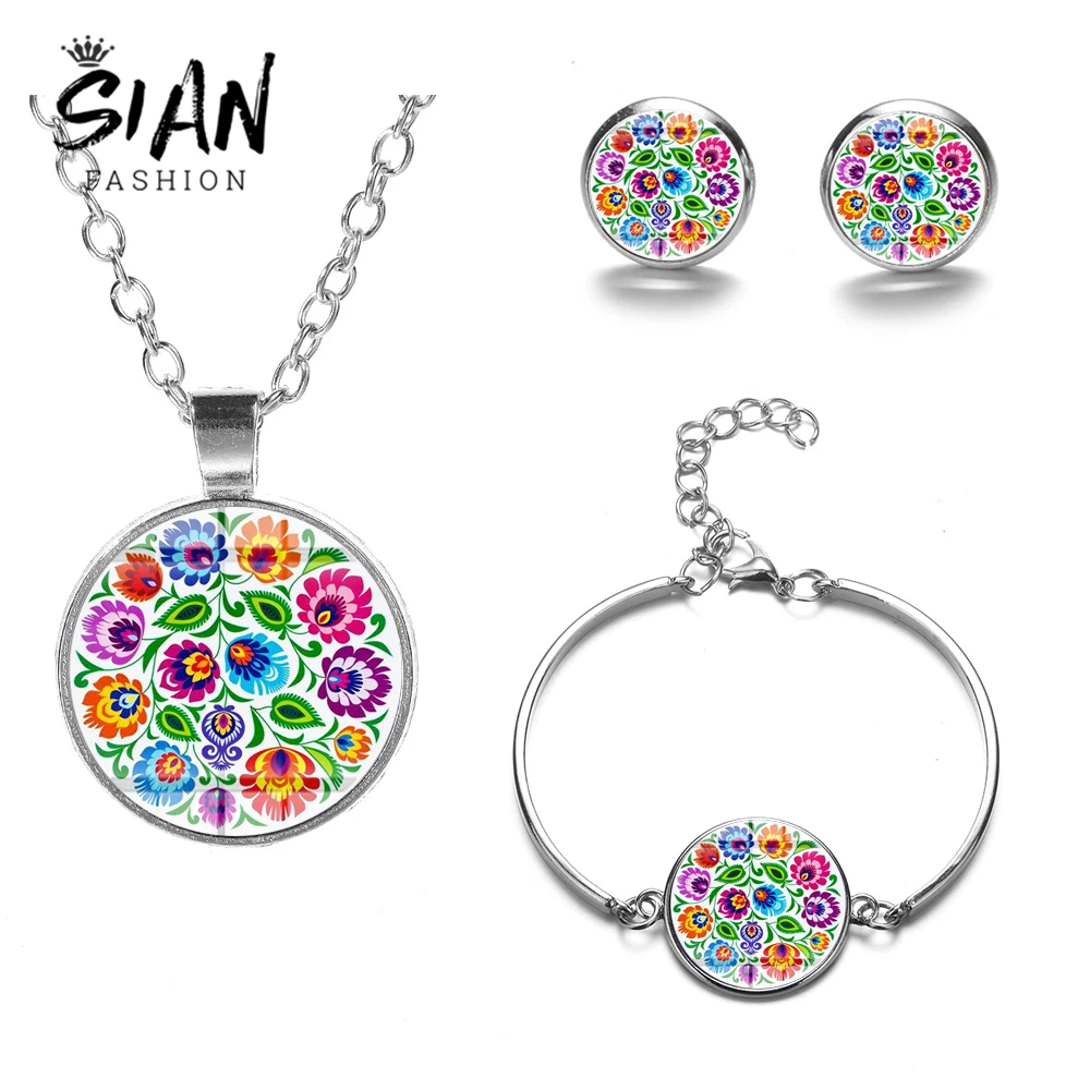 Набор бижутерии SIAN 2019 в богемном стиле польский Рисунок народного искусства