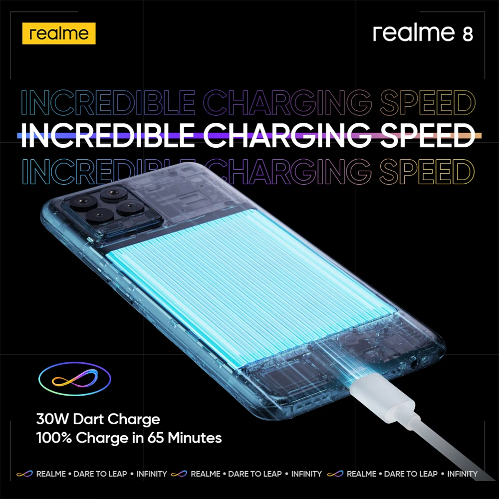 Realme-Smartphone 8 versi&oacute;n rusa, tel&eacute;fono m&oacute;vil con c&aacute;mara cu&aacute;druple de 64MP, Helio G95, Pantalla AMOLED de 6,44 pulgadas, bater&iacute;a de 5000mAh, carga de 30W, 6GB y 128GB-4