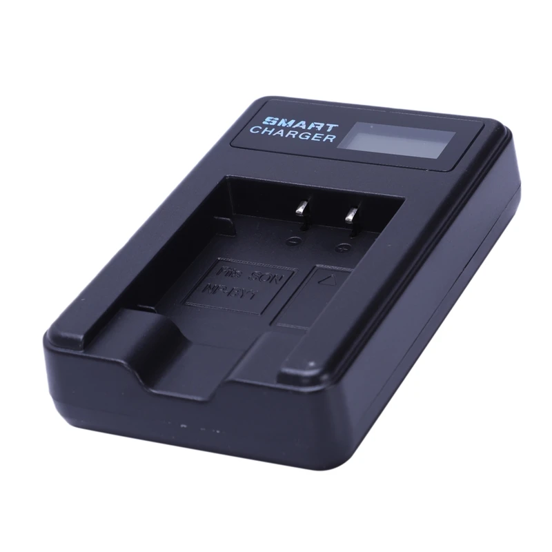 Умное перезаряжаемое зарядное устройство с ЖК дисплеем одним слотом usb кабелем