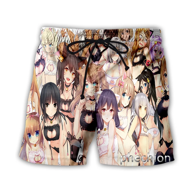 Phechion новые модные мужские/женские аниме Ahegao 3D Печатные повседневные короткие