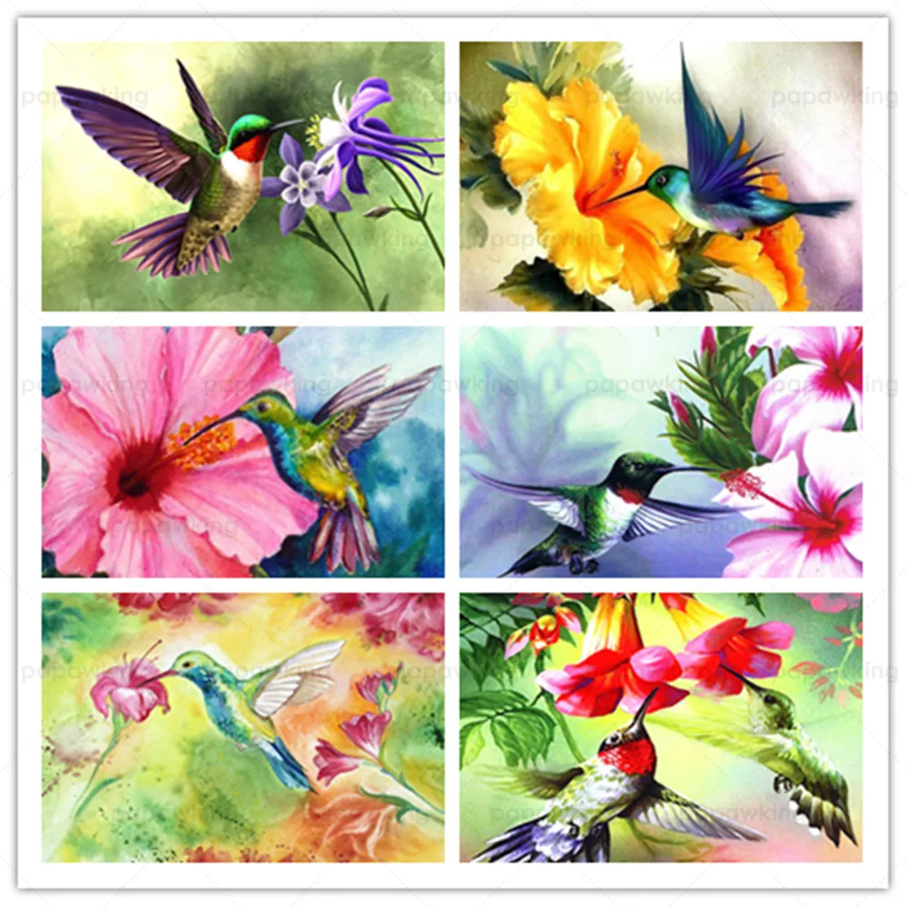

Diamond Painting 5D Diy Animal Diamond Swallow Embroidery Hummingbird Picture Mosaic Flower Rhinestone Home Decorrtion Painting