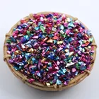 50 г, смешанный Наполнитель из дробленого стекла, сделай сам, ожерелье из эпоксидной смолы, подвеска, литье, необычное украшение