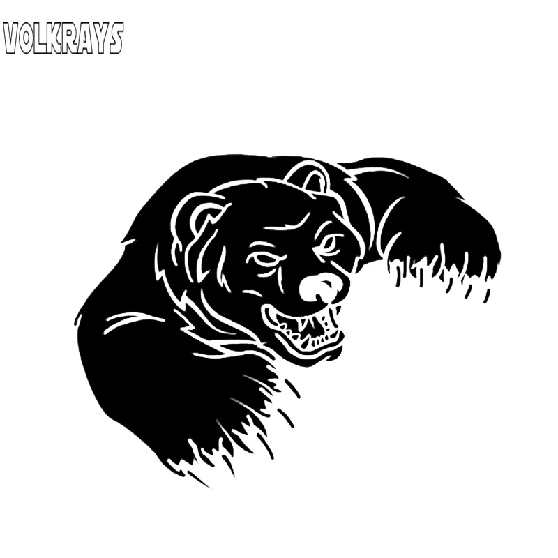 Volkrays креативные автомобильные Стикеры злый медведь животное дикая природа