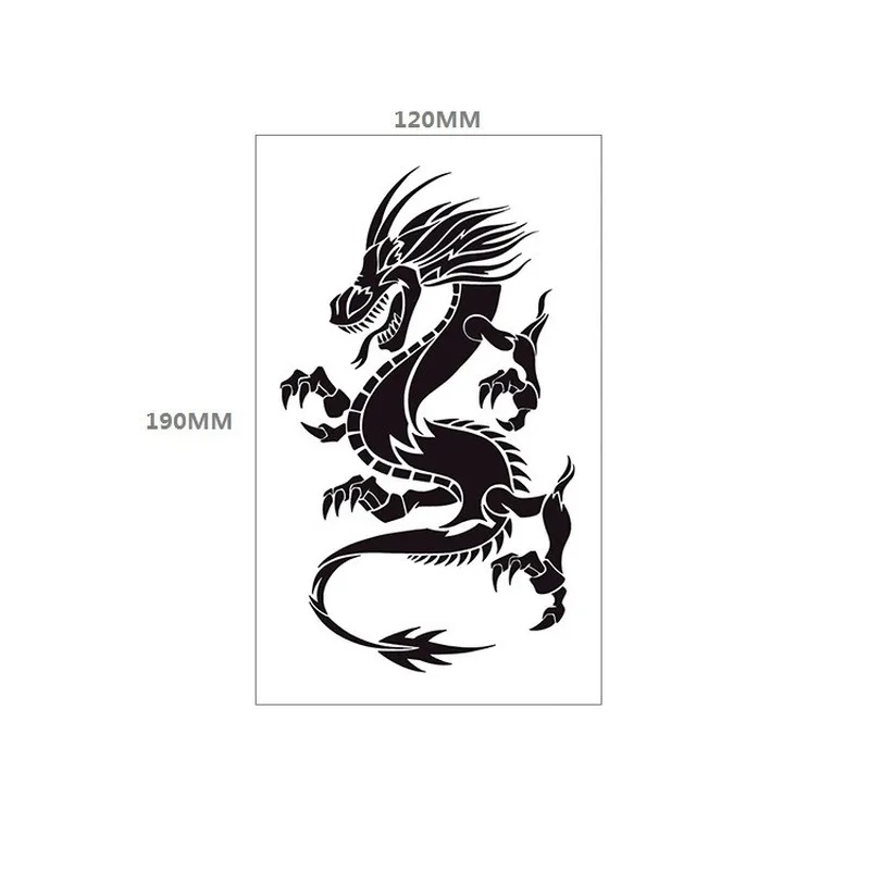 Тату наклейки водостойкие на грудь и спину Временные татуировки тигр змея