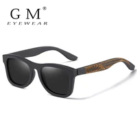 gm retro wood sunglasses men polarized wooden frame glasses women shades uv400 lunette de soleil homme femme s1610l