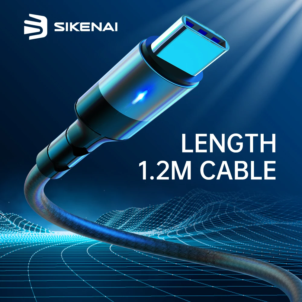 

Sikenai 5A Smart Power off Data Cable USB Type C Fast Charging cable