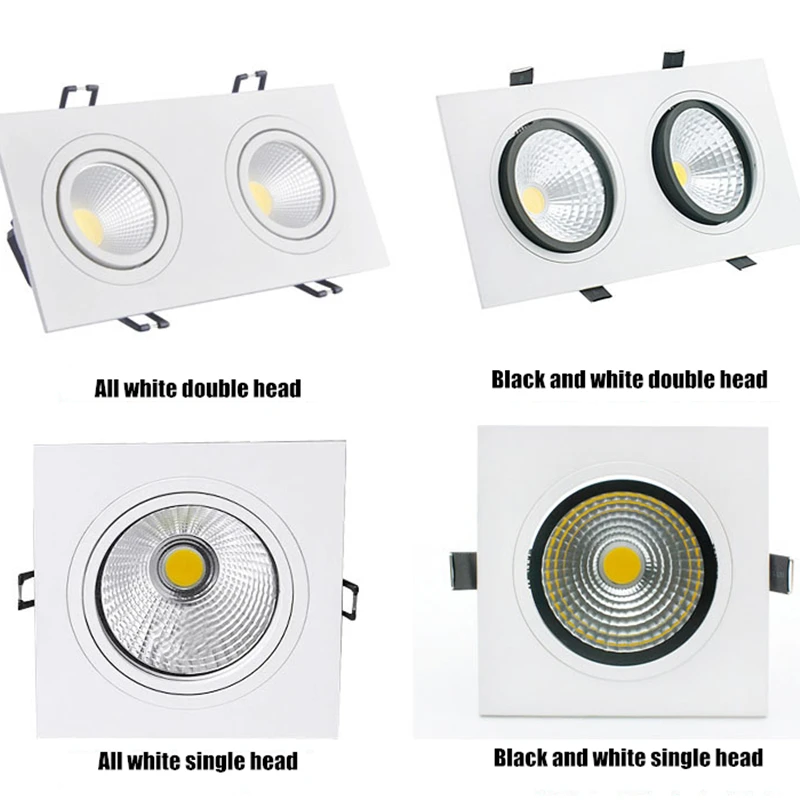 Белый светодиодный светильник с регулируемой яркостью 7 Вт 9 12 15 35 cob led spot 220 В/110 В