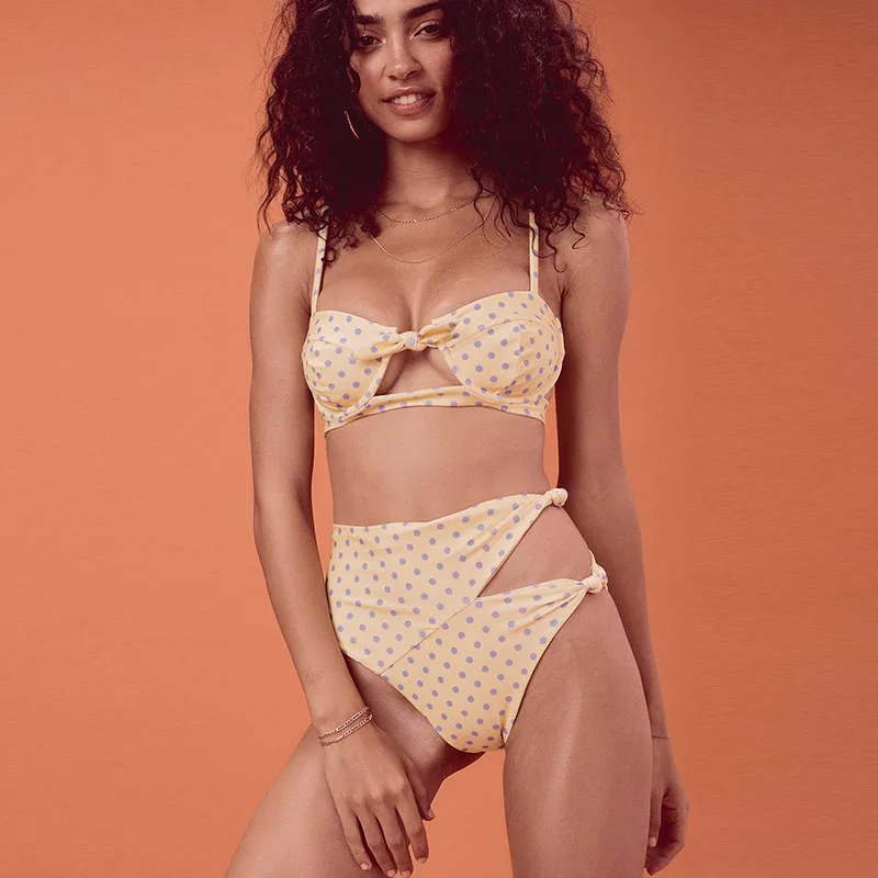 2019 новый сексуальный бикини с высокой талией купальник женский пуш-ап купальный