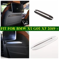 matte carbon fiber front row seat back decoration strips cover panel trim for bmw x5 g05 x7 2019 2022 interior accessories