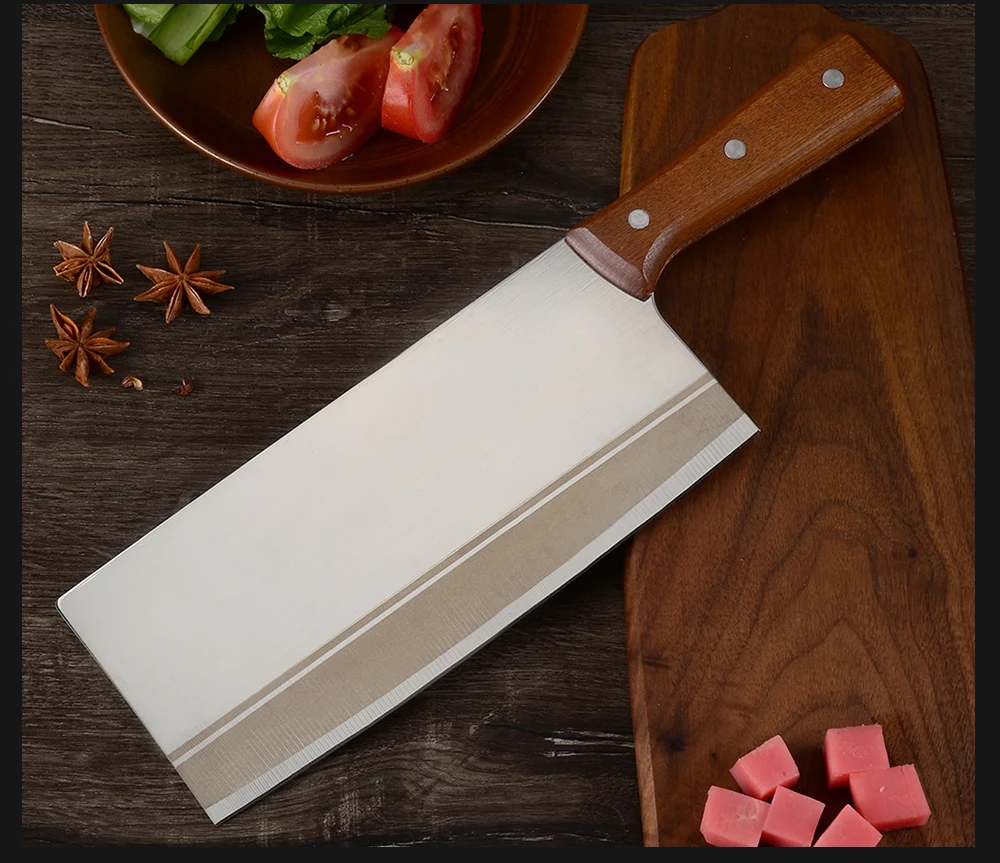 XYj 8 дюймов нож для мясника из нержавеющей стали, Профессиональные Кухонные ножи, острый нож, разделочный кухонный мясницкий нож, шеф-повара Nakiri