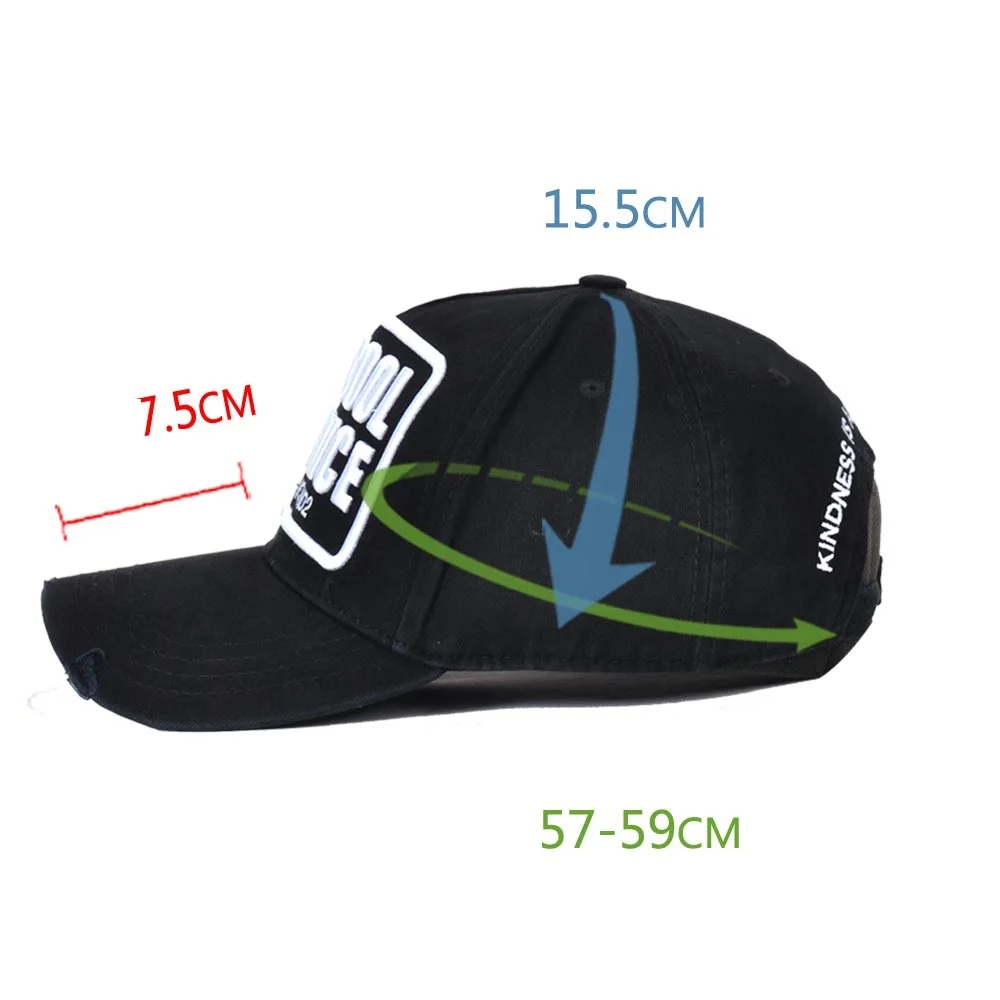 

Men Women Baseball Caps Street Hip Hop Snapback Cotton Hat Embroidery Baseball Casual Dady Outdoor Sun Visor ICON DSQ2 DSQICOND2