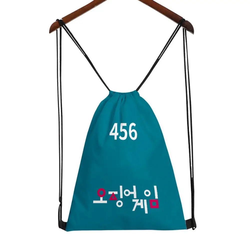 

Squid Game Drawstring Backpacks Unisex Oxford Cloth Drawstring Bags 13.78x17.72 in Sports Gym Bag Waterproof Durable Lightwei