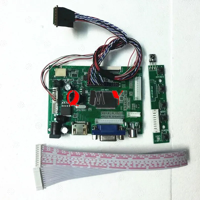 Плата контроллера LCD HDMI AV VGA драйвер DIY kit 15 6 &quotдисплей B156XTT01.3 B156XW02 V2 HW5A 1366X768 1ch 6/8