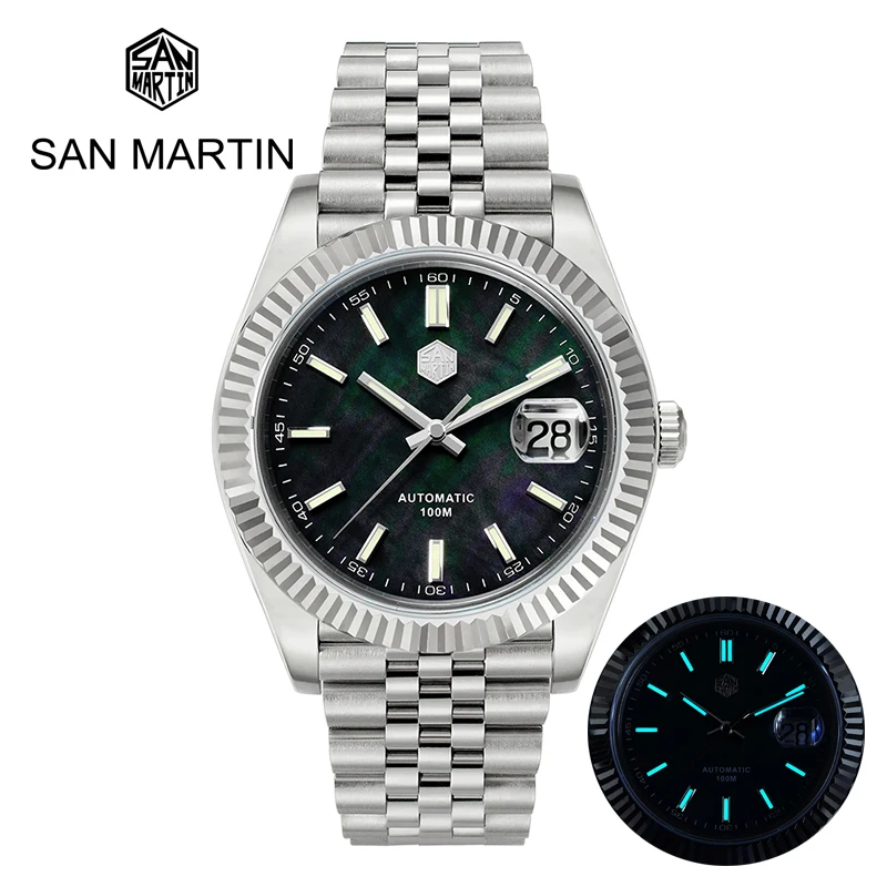 

San Martin Men Dive Watch PT5000/SW200 Mechanical Movement Automatic Watches Sapphire Crystal 10Bar Waterproof Orologio da uomo