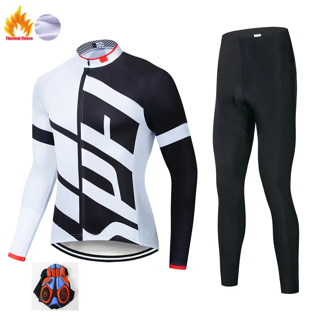 set3 Команда SPECIALIZEDING Велоспорт Джерси 9D Bib набор MTB Форма велосипед одежда мужская зимняя теплая флисовая велосипедная Одежда для велоспорта - Цвет: set3