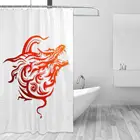 Занавеска для душа с татуировкой дракона для ванной комнаты, водонепроницаемая занавеска из полиэстера с китайским драконом, высококачественные занавески для ванной