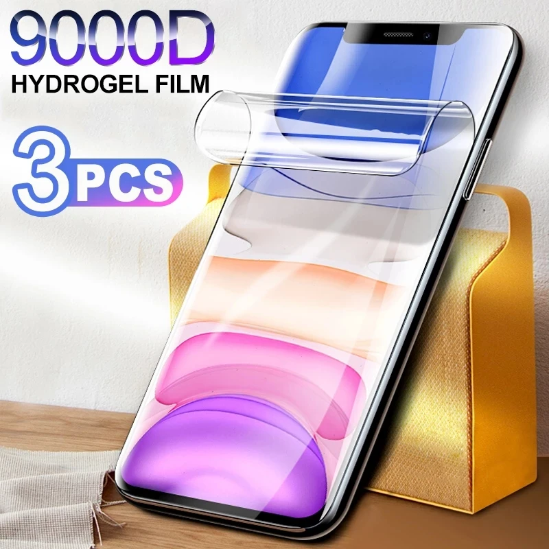 3Pcs Full Cover Hydrogel Film For Huawei P40 P30 P20 P10 Pro Lite E Plus Screen Protector P Smart Z S Plus 2019 2020 Not Glass