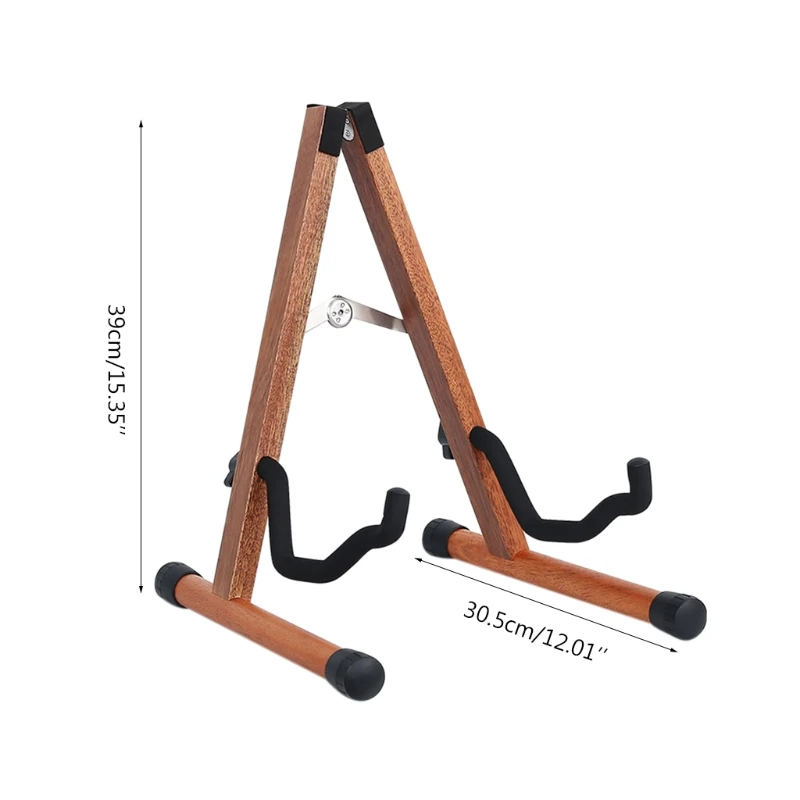 

Solid Wood Guitar Stand Portable Folding A-Frame Stand for Acoustic and Electric Guitar Ukulele Bass Holder