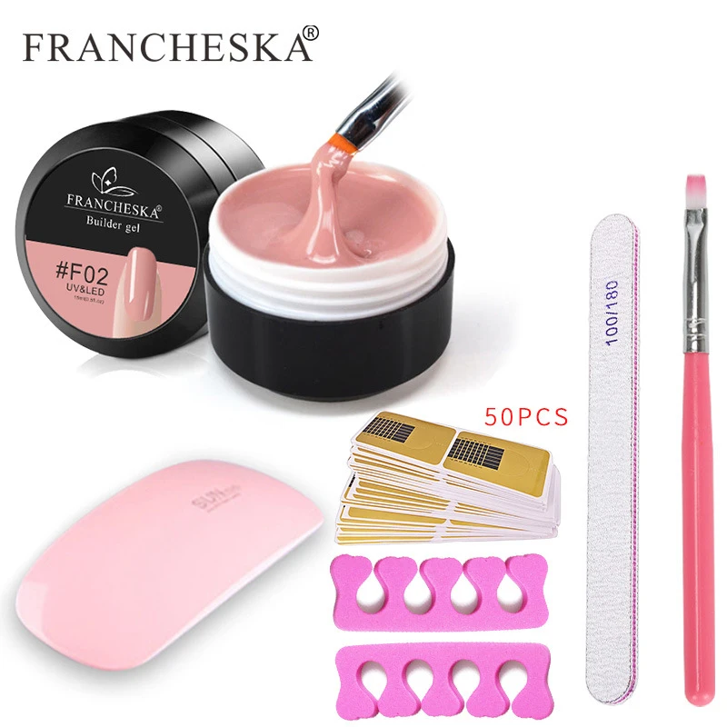 Ногтя светильник терапии Удлинитель Набор с Ниал советы двойная форма