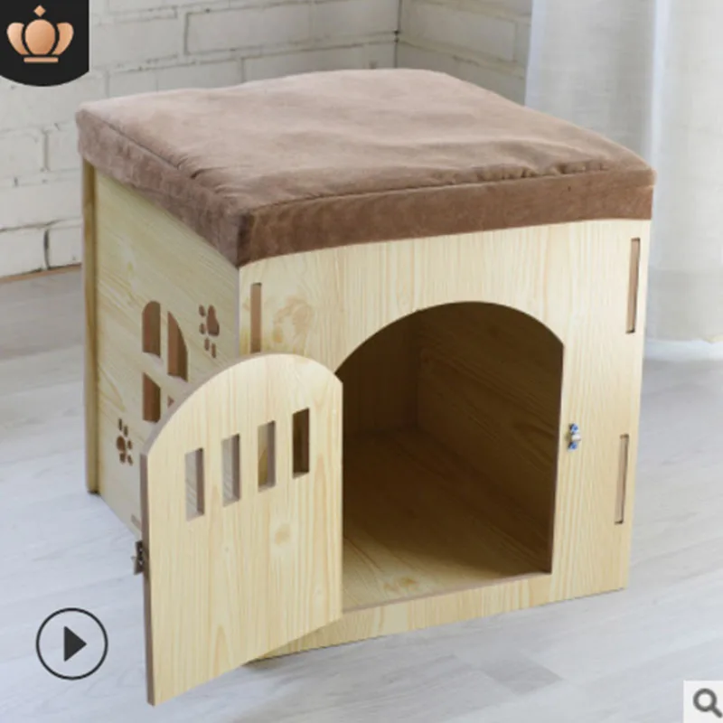 Новинка 2020 года. Четырехсезонный деревянный домик для питомцев кошек и кроликов.
