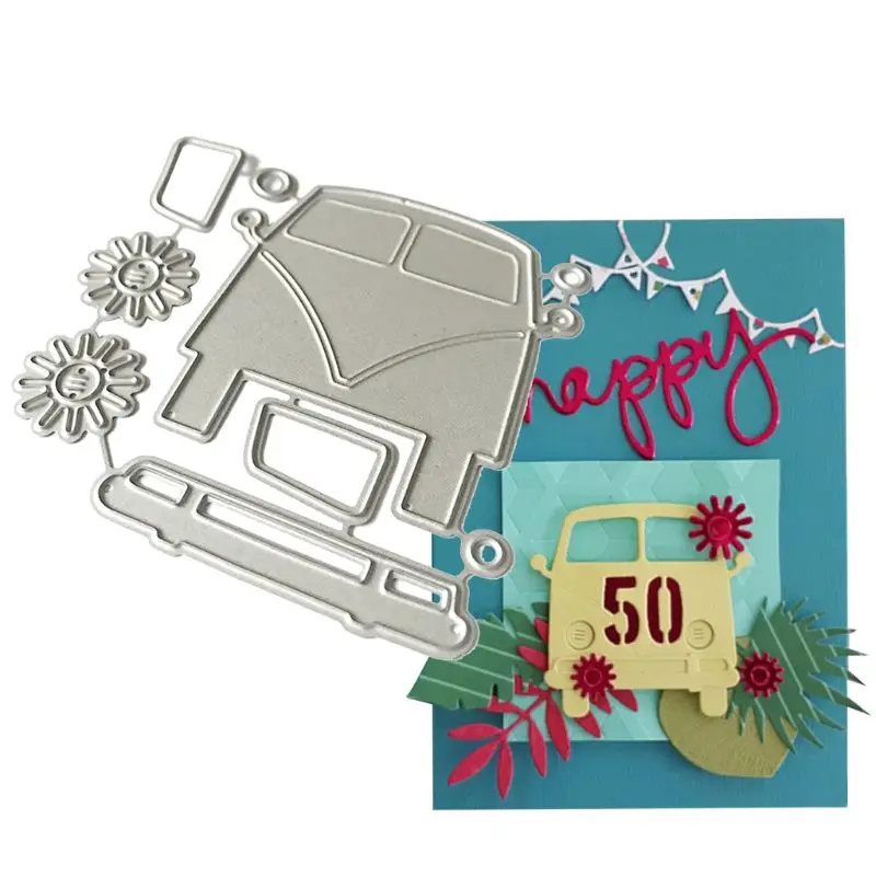 Металлический трафарет для школьного автобуса скрапбукинг альбом сделай сам