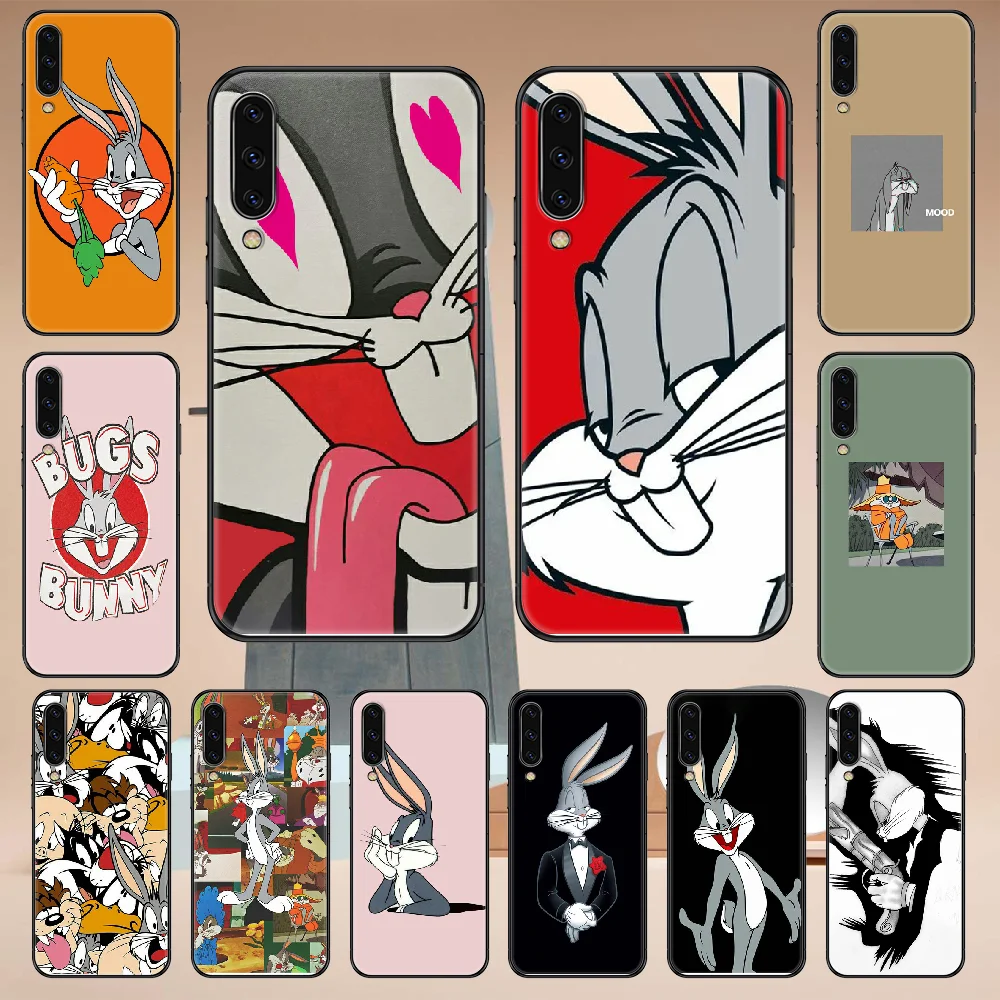 

Cartoon Cut Rabbit Phone case For Samsung Galaxy A 3 5 7 8 10 20 21 30 40 50 51 70 71 E S 2016 2018 4G black luxury hoesjes tpu