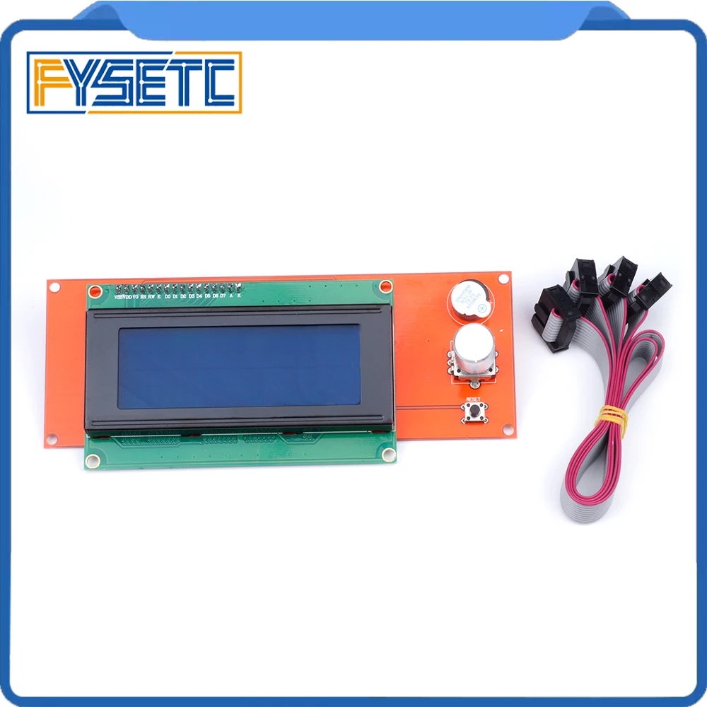 2004 ЖК дисплей 3D принтер контроллер с адаптером RAMPS 1 4 Mendel (20 символов x линии) для Anet