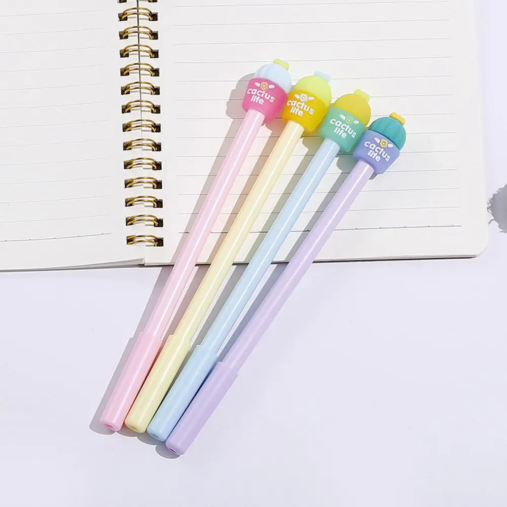 

1 pc blue purple yellow pink biscuit Cute donuts cake ballpoint pens Black color ink gel pen Stationery Office School supplies