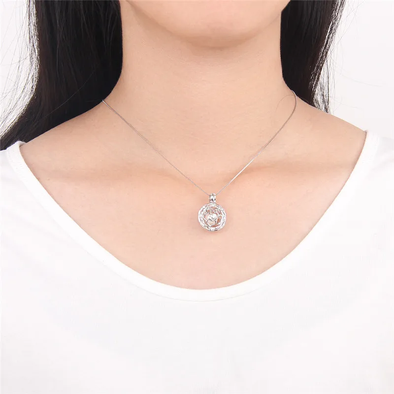 CLUCI реальные 925 пробы серебро Для женщин жемчуг подвеска Подвески Подвеска в