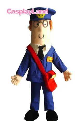 

Hard-Working Postman Pat Mailman Mail Letter Carrier Man Mascot Costume Adult Top Quality Cartoon foam costumes free shipping