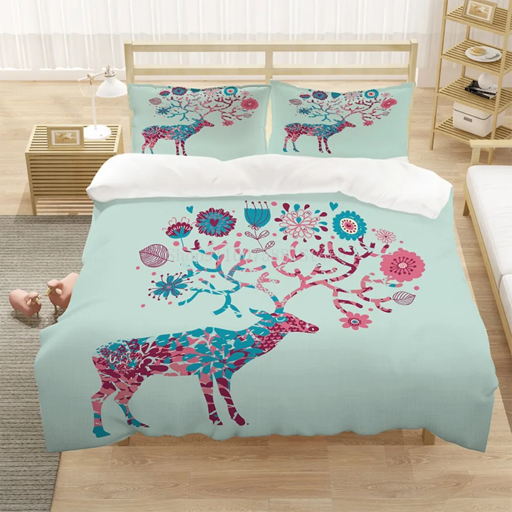 

Elk Art Bedding Set Duvet Cover Set 3d Bedding Digital Printing Bed Linen Queen Size Bedding Set Fashion Design