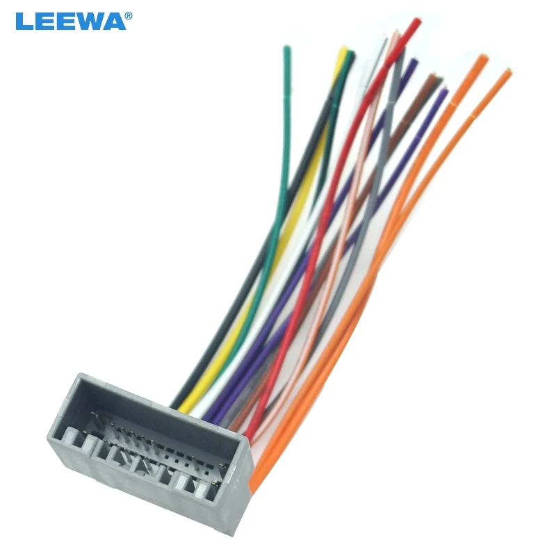 LEEWA 10 шт. автомобильный стерео CD/DVD плеер адаптер электропроводки для Honda CRV Greiz Gienia