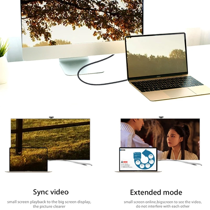Кабель адаптер Thunderbolt 3 USB 1 для 2 Windows Mac OS BH|Пульты ДУ| |