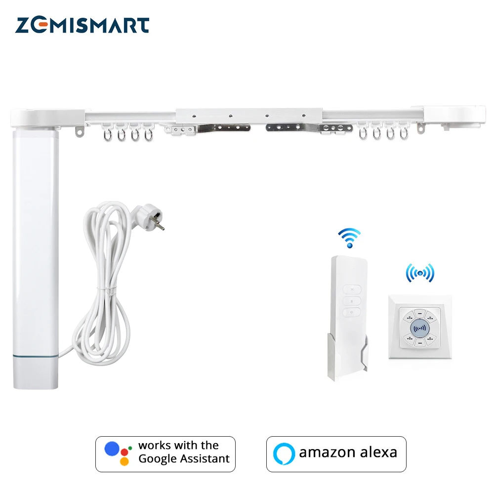 Настенное крепление Zemismart потолочное электрическая занавеска двойной Wi Fi