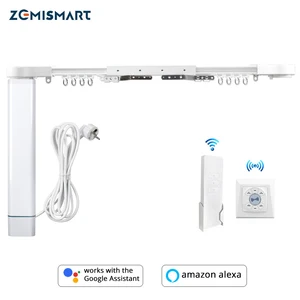 Zemismart настенное крепление на потолок электрический занавес двойной WiFi Tuya APP Alexa Google Assistant Голосовое управление Регулируемый трек