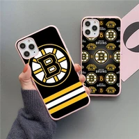 boston smare luxury brand phone case pink candy color for iphone 11 12 mini pro xs max 8 7 6 6s plus x se 2020 xr