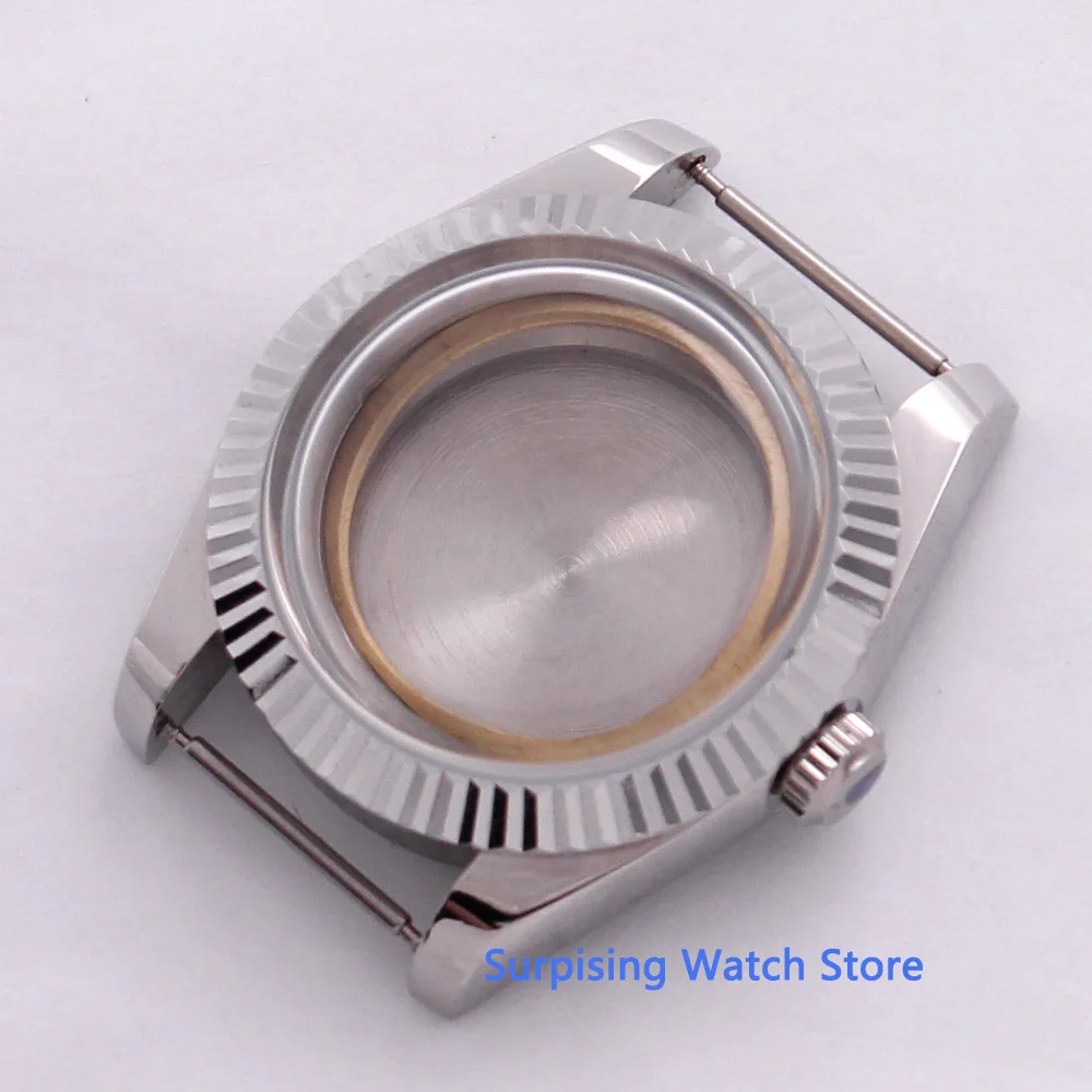 Чехол для часов Bliger 40 мм из нержавеющей стали с минеральным стеклом подходит ETA 2836