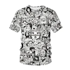 Футболка аниме Ahegao, Повседневная футболка с коротким рукавом для мужчин и женщин, с круглым вырезом, модная одежда в стиле хип-хоп, Харадзюку, новинка 2021